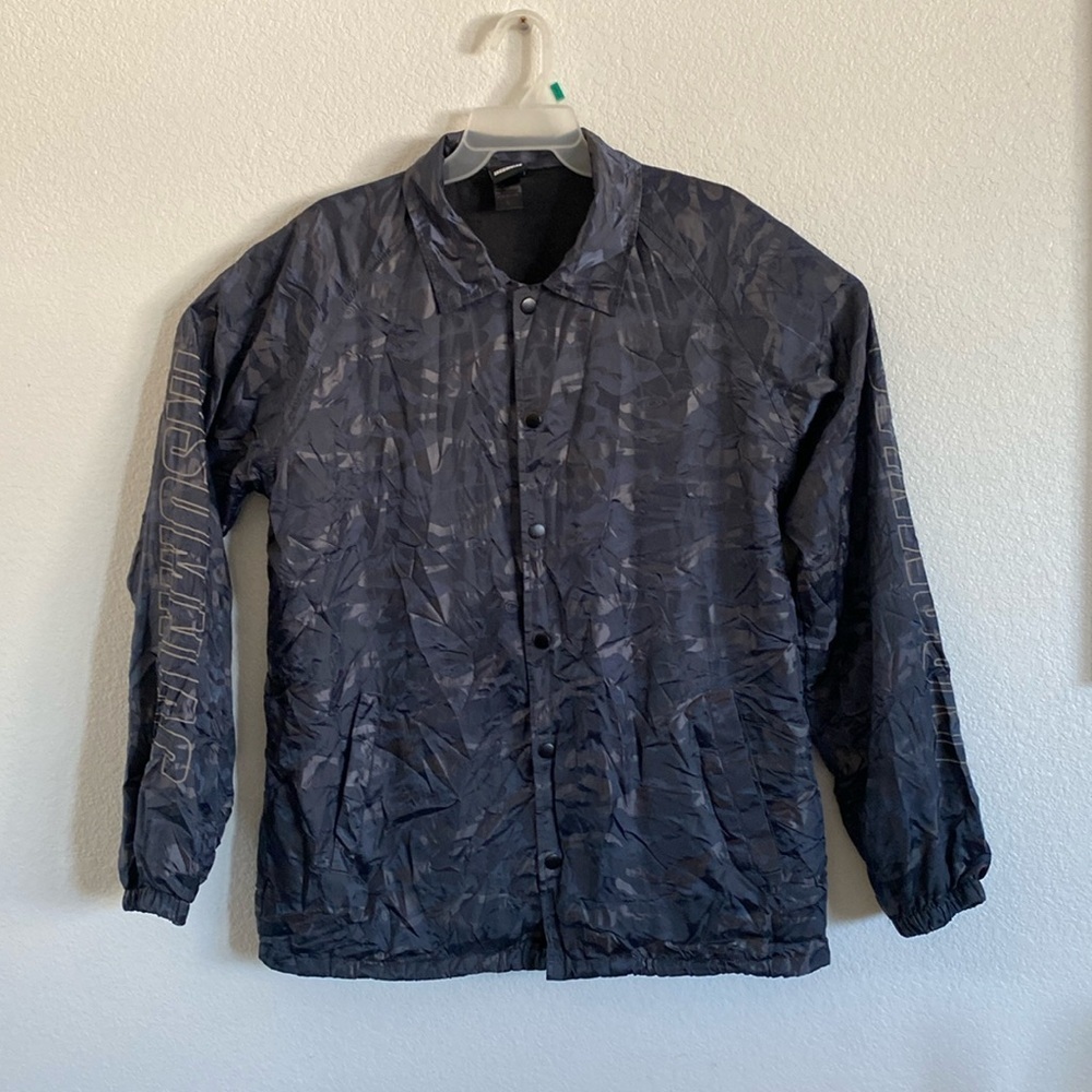 INSOMNIAC Camotech Men’s Fully Lined Nylon Jacket with Snap Button Closure Sz L